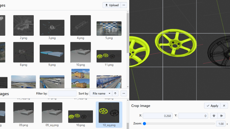 Zoom in on the cropping tool located on the right sidebar.